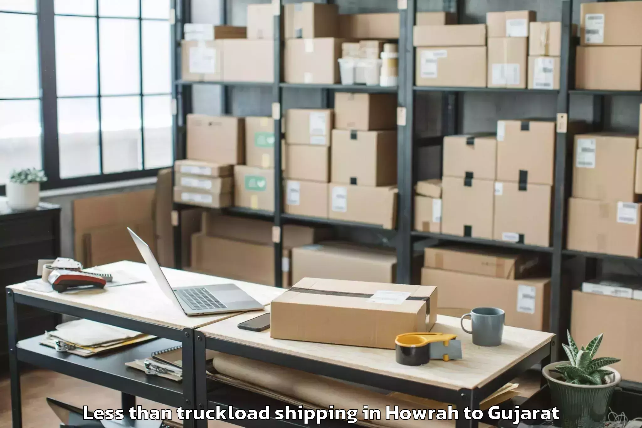 Book Howrah to Songadh Less Than Truckload Shipping Online